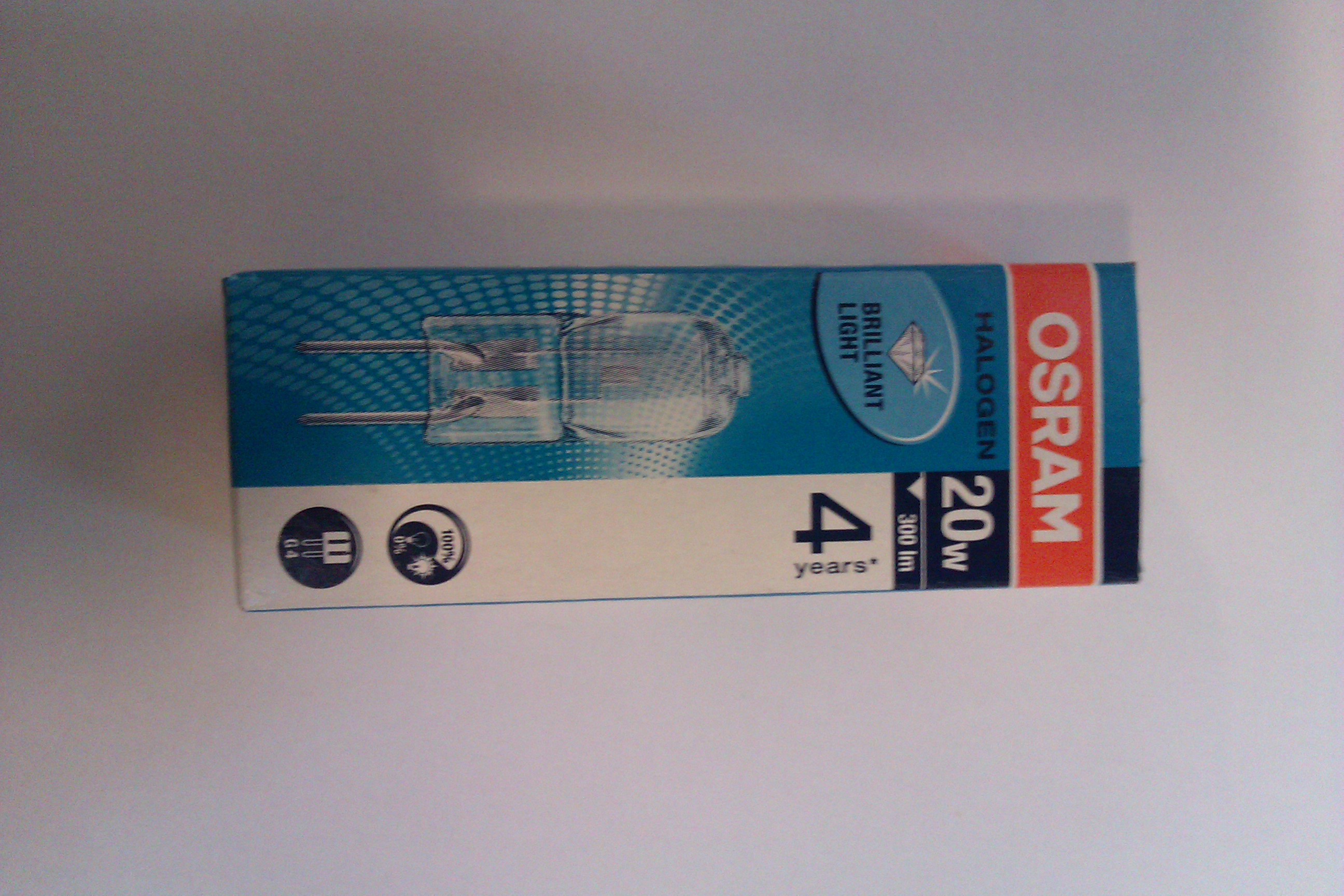 Lyskilde halogen stift 20W (G4)